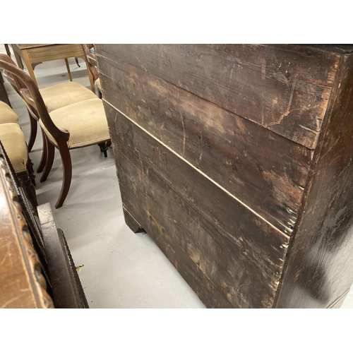 50 - 19th cent. Oak country bureau with fitted interior. 37ins. x 20ins. x 42ins.