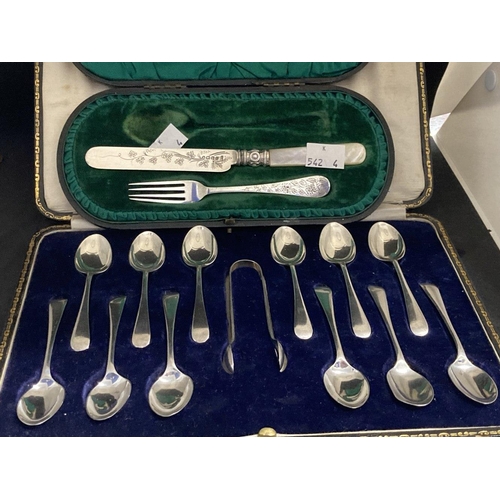 512 - Hallmarked Silver: Teaspoons and pair of sugar nips, Sheffield 1916 makers mark Cooper Brothers & So... 