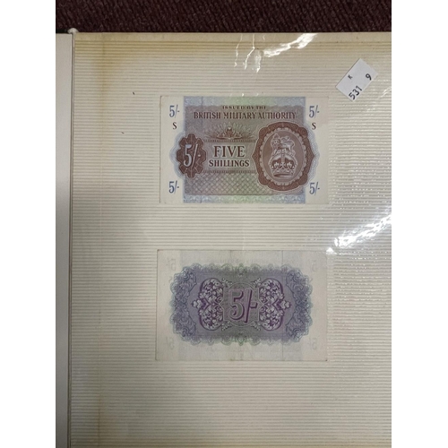 521 - Banknotes: Mainly British Military Authority notes, Italian and German British armed forces notes, A... 