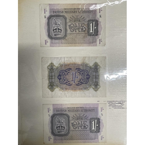 521 - Banknotes: Mainly British Military Authority notes, Italian and German British armed forces notes, A... 