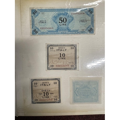 521 - Banknotes: Mainly British Military Authority notes, Italian and German British armed forces notes, A... 