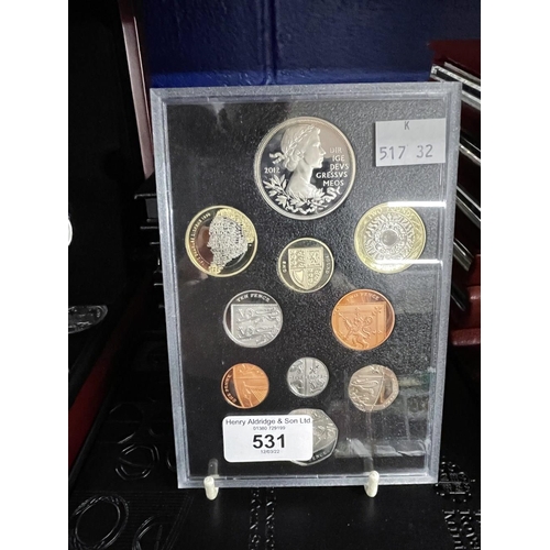 531 - Numismatics: Coins, proof sets The Royal Mint 2008 - 2012 United Kingdom proof coin sets in presenta... 