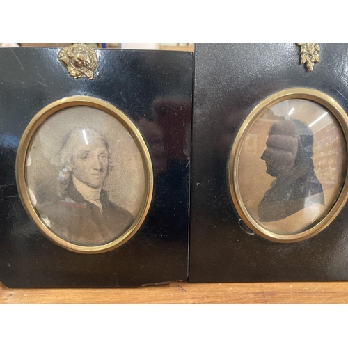 55 - English School: 19th cent. Portrait painted miniatures one inscribed on verso, 'Lady Walpole', plus ... 