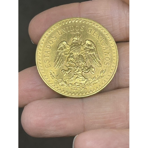 563 - Coins: Gold Mexican 50 Peso 1821. 41.8g.