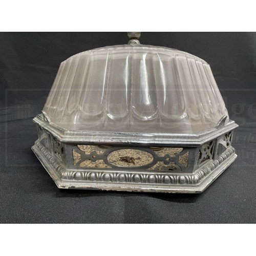 111 - R.M.S. OLYMPIC: A superb octagonal ceiling light from the First-Class Dining Room/D Deck Reception. ... 