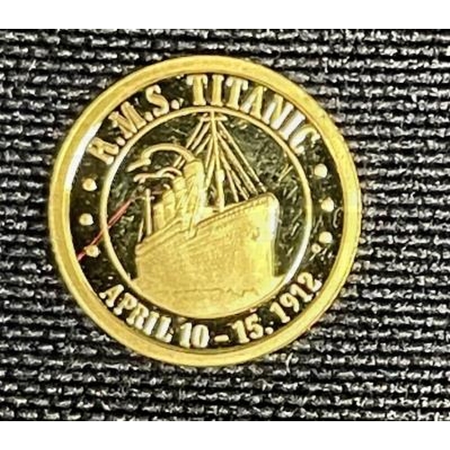 13 - R.M.S. TITANIC: Gold commemorative coins Proof Liberia 20 Dollars Titanic Expedition 2000 - 2005 .99... 