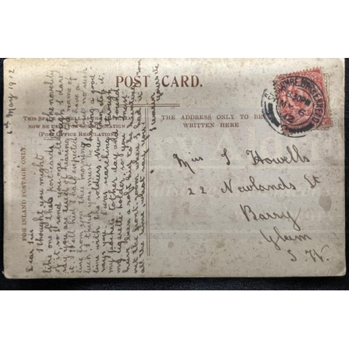 190 - R.M.S. TITANIC: Rare silk postcard, used May 6th 1912, 'I thought you might like one of these postca... 