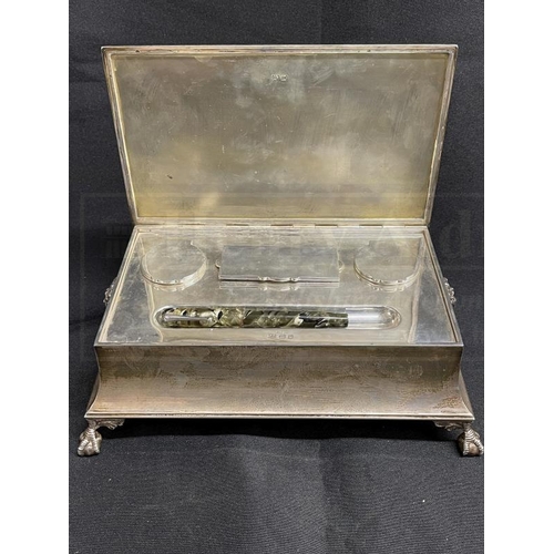 211 - R.M.S. TITANIC: George W. Bowyer Archive. Fine quality hallmarked solid silver writing box/desk comp... 