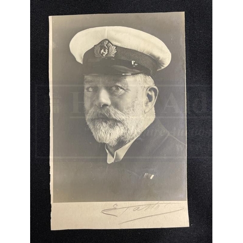 218 - R.M.S. TITANIC: George W. Bowyer Archive. Photograph, head and shoulder sepia portrait with photogra... 