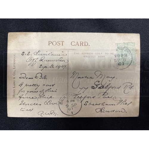 242 - R.M.S. TITANIC: Collection of Titanic passengers Richard and Stanley May. Rare R.M.S. Lusitania maid... 