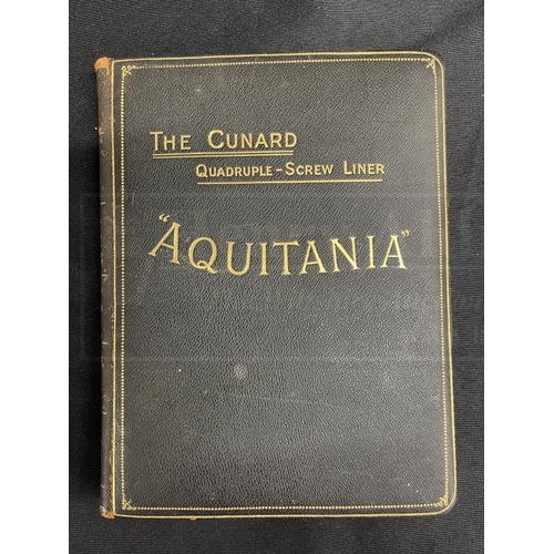 54 - CUNARD: Unusual hard bound souvenir number of The Shipbuilder for the Aquitania.