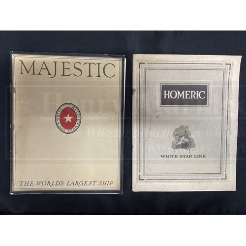 90 - WHITE STAR LINE: Promotional brochures for Homeric and Majestic. (2)