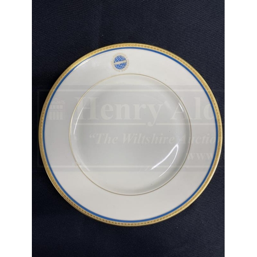 91 - AIRSHIP/HINDENBURG/ZEPPELIN: Rare DZR dinner plate with letter of authenticity confirming it was own... 