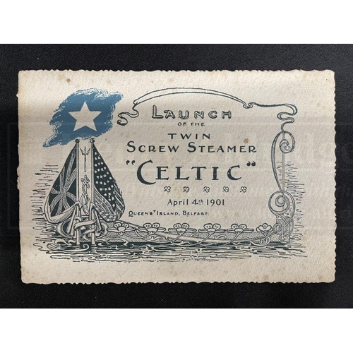 97 - WHITE STAR LINE: Rare R.M.S. Celtic launch brochure sixteen pages, Circa 1901.