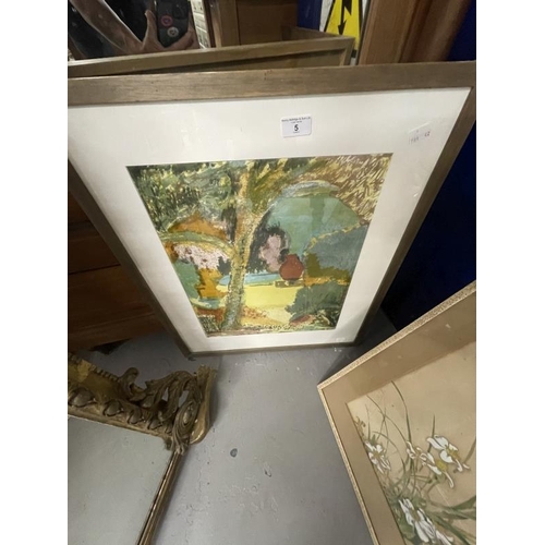 5 - Margaret White: Watercolour framed and glazed 15ins. x 11½ins, oil on board river study Fabio Rojas,... 