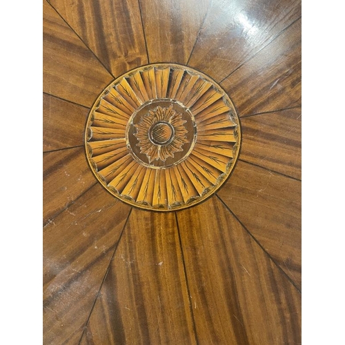 56 - Early 20th cent. Edwardian Regency Revival occasional table of circular form inlaid with geometric w... 