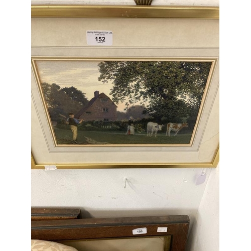 152 - Miss F. Davies. English School: 1878 watercolour The Angle Cottage, Lyndhurst, monogrammed F.D botto... 