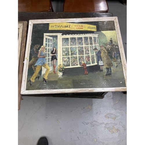 167 - Miles Meehan F.R.S.A: 20th cent. British oil on board 'Say it with Flowers'. 20ins. x 23½ins. Plus o... 