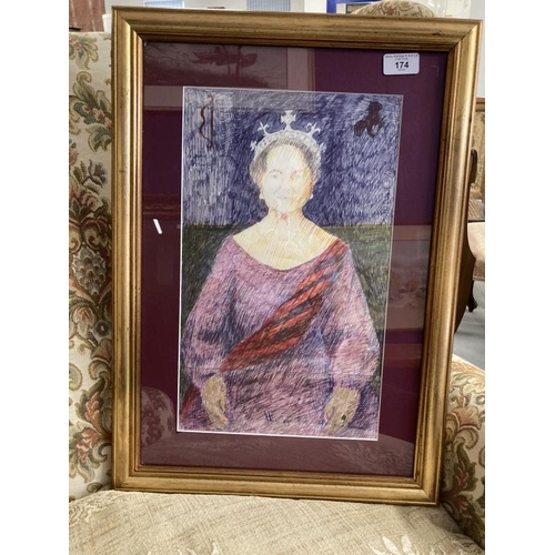 174 - Norman Douglas Hutchinson (1932-2010): Mixed media on joined paper, pencil and pastel, Study for th... 