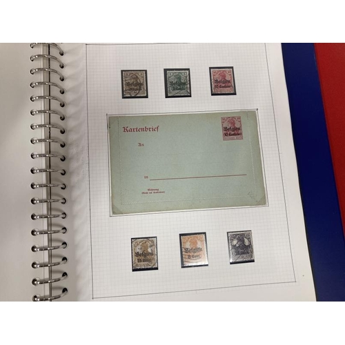 219 - Postcards & Stamps: Four albums containing World covers and cards with a military theme. Plus four a... 