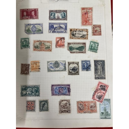 235 - Stamps: The Triumph illustrated album, good schoolchild collection of mainly used World stamps. Plus... 