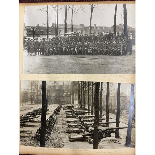 239 - World War One: Album of photographs showing Artillery and Tommies in WWI compiled by Major C.D. Alld... 