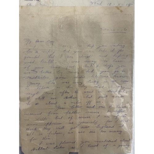 240 - World War One: A superb collection of letters written from the trenches by Sapper Thomas Winter of W... 