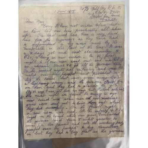 240 - World War One: A superb collection of letters written from the trenches by Sapper Thomas Winter of W... 