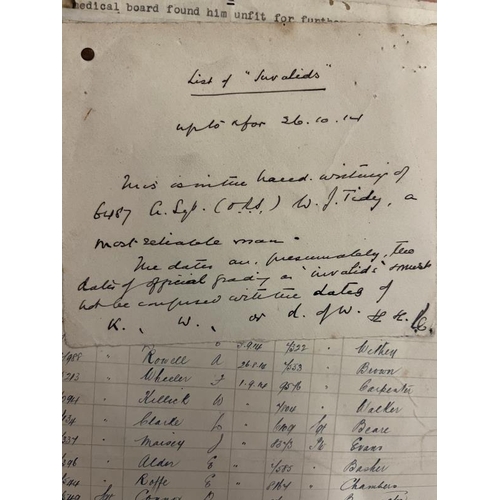 242 - World War One: An extremely rare World War I collection of paperwork from Lt. Col. Richard Crosse DS... 