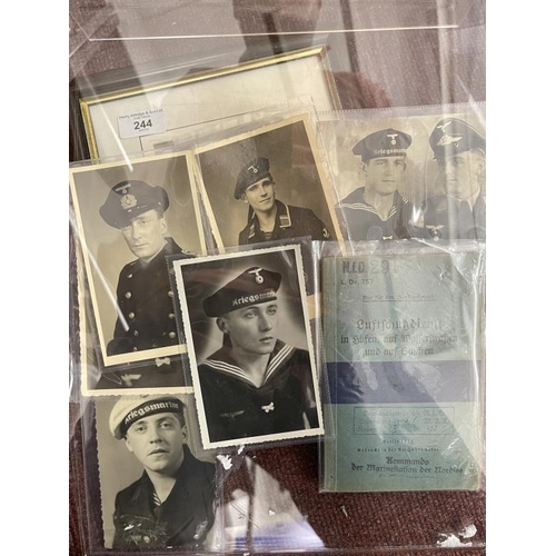 244 - Third Reich/Militaria: Rare collection of eight studio portrait postcards of Officers and sailors pl... 
