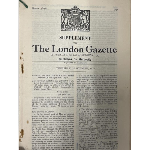 245 - Royal Navy/Militaria: H.M.S. Hood song sheet England Expects Every Man to Do His Duty, plus *Supplem... 