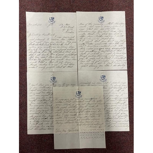 253 - Militaria: Rare H.M.S. Hood onboard letter written over five sides dated Jan 1st 1937, signed Harold... 