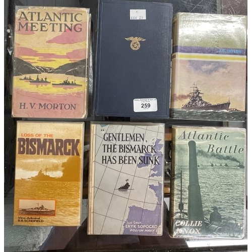 259 - Militaria: 1933 edition of Mein Kampf plus some unusual volumes relating to The Battle of The Atlant... 