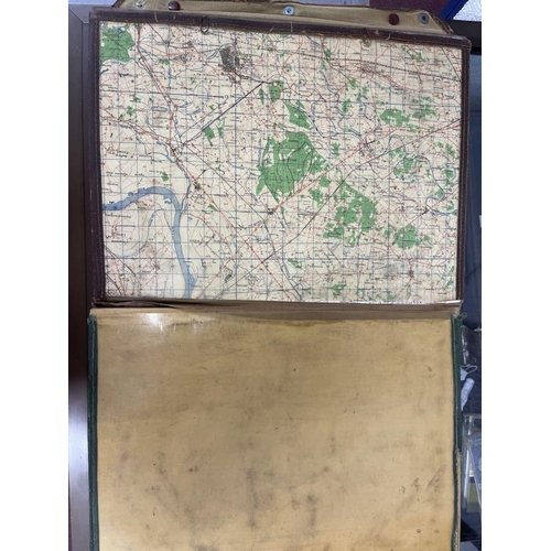266 - Militaria: Post-war British Army three-page cased field map of Germany, c1951. 19ins. x 14ins.