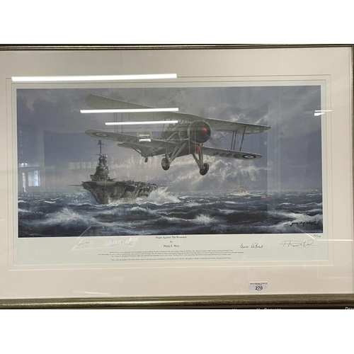 270 - Limited Edition Prints: Flight Against The Bismarck by Philip E. West, signed by the artist, signed ... 