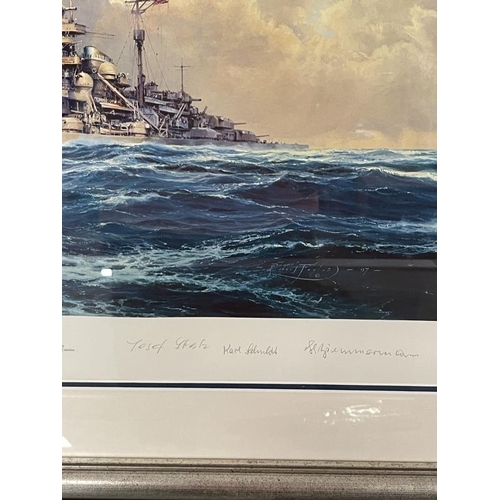 271 - Limited Edition Prints: Sighting The Bismarck by Robert Taylor 24/85, artists proof, signed by the a... 