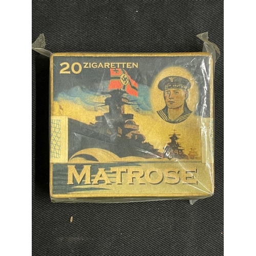 286 - Militaria/Third Reich: Unusual unopened box of 20 Matrose cigarettes depicting a Kriegsmarine sailor... 