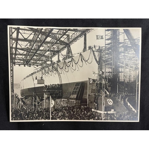 289 - Third Reich/Photographs: Rare collection of five period press photographs of The Launch of The Bisma... 