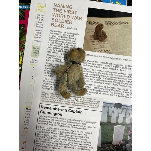 292 - WWI Toys: Early 20th cent. Farnell blue plush mohair World War I 