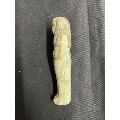 293 - Egypt: Painted Faeance  Shabti by family repute from the tomb of Tutankhamun. The vendors great uncl... 