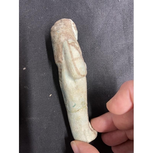 293 - Egypt: Painted Faeance  Shabti by family repute from the tomb of Tutankhamun. The vendors great uncl... 