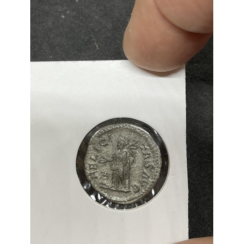 541 - Numismatics: Roman Severus Alexander 222-235A Denarius. Rev Felicitas holding wreath and Patera.