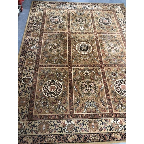 9 - Carpets & Rugs: 20th cent. Jahan carpet made in Belgium, ivory ground with nine central rectangular ... 