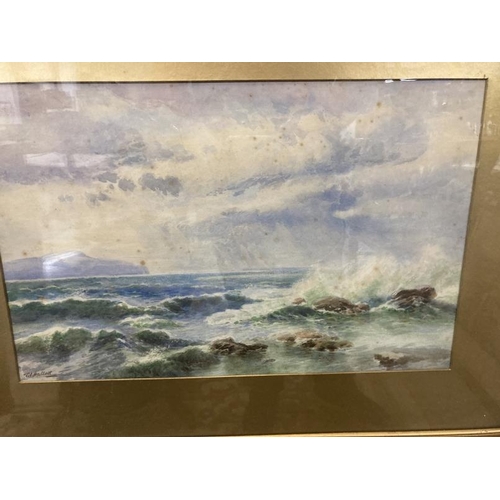 152 - Thomas I. Hallett (1857-1944) Ex-Art Master, Trowbridge College of Art: Watercolours, a large seasca... 