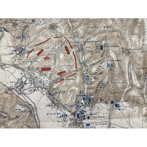 203 - Antiquarian Maps: Two maps Franco-Prussian War Battle of Sedan. 9A depicts the positions of the cont... 