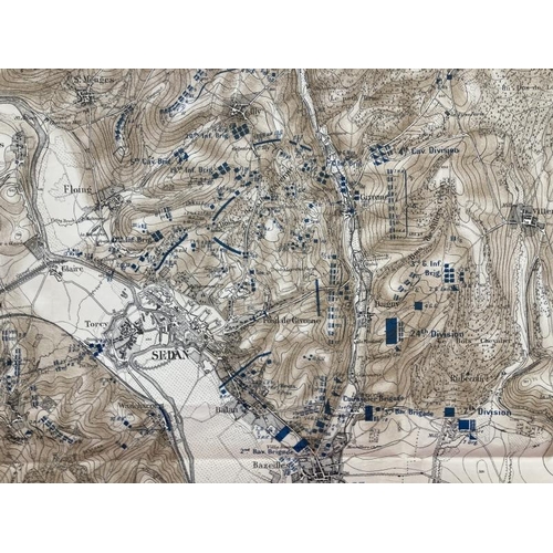 203 - Antiquarian Maps: Two maps Franco-Prussian War Battle of Sedan. 9A depicts the positions of the cont... 