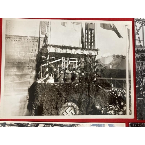 205 - Third Reich/Photographs: Rare collection of five period press photographs of The Launch of The Bisma... 