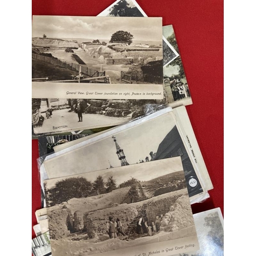 216 - Postcards: Stonehenge and Wiltshire J. Walsh & Son Biplane over Stonehenge. R.P with message on reve... 