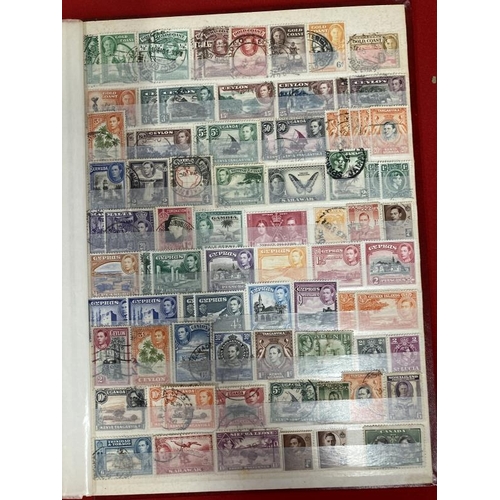 218 - Stamps: Stock book containing more than 1900 GB and Commonwealth stamps including 230 Victorian, mor... 