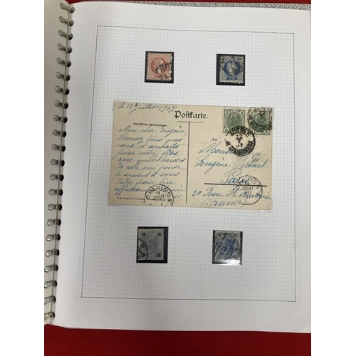 220 - Stamps: Two loose leaf albums of 19th cent & early 20th cent. stamps & covers for German States, Ger... 